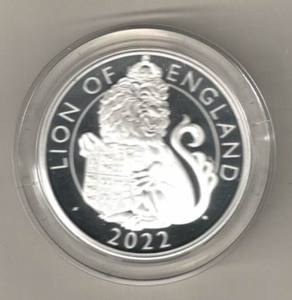 2022 Silver Proof One Ounce The Lion of England. The coin contains one ounce of 999 fine silver. All of our silver coins are in stock.