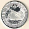 2023 Silver Cayman Islands One Ounce Stingray Swimming One Dollar coin. This coin contains one ounce of 9999 fine silver.