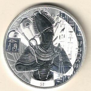 2023 Silver Sierra Leone One Ounce Osiris. This Coin does feature the Egyptian God Osiris.. The coin contains one ounce of 999 fine silver.