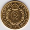 2023 Gold One Ounce Coronation coin featuring King Charles III on the Obverse. The personal Royal cypher symbol on the Reverse.