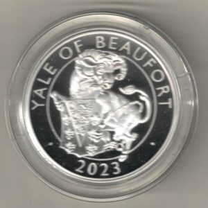 2023 Silver Proof One Ounce Yale of Beaufort. The coin contains one ounce of 999 fine silver. All of our silver coins are in stock.