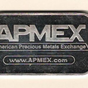 One Ounce Silver Bar Apmex. All of our silver bars have been pre-owned and are in stock. This bar contains one ounce of 999 fine Silver.