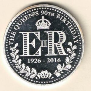 Baird & Co Silver One Ounce Queen's Birthday. This round does feature ER 1926-2016 The round contains one ounce of .9999 fine silver.