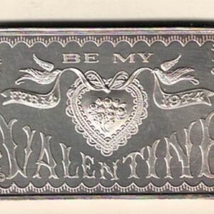 One Ounce Silver Bar Valentine. All of our silver bars have been pre-owned and are in stock. This bar contains one ounce of 999 fine Silver.