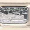 One Ounce Silver Bar River boat. All of our silver bars have been pre-owned and are in stock. This bar contains one ounce of 999 fine Silver.