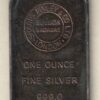 One Ounce Silver Bar Sharps & Pixley. All of our silver bars have been pre-owned and are in stock. This bar contains one ounce of 999 fine Silver.