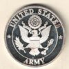 No Date Silver One Ounce United States Army. This round does feature The USA Army. The round contains one ounce of .999 fine silver.