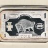 One Ounce Silver Bar Buffalo. All of our silver bars have been pre-owned and are in stock. This bar contains one ounce of 999 fine Silver.