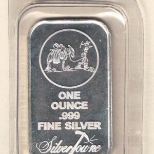 One Ounce Silver Bar Silvertowne Mint. All of our silver bars have been pre-owned and are in stock. This bar contains one ounce of 999 fi