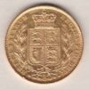 1884 M Gold Sovereign Coin features a young head queen Victoria on the Obverse and the collectable shield design on the Reverse.