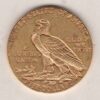 1909 D USA Five Dollars coin featuring D Denver mint mark, the Indian head design on the Obverse. The eagle on the Reverse.