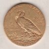 1913 USA Five Dollars coin featuring the Indian head design on the Obverse. The eagle on the Reverse. Gold five dollars coin.