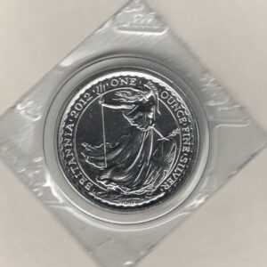 2012 Silver Britannia One Ounce Coin. The coin contains one ounce of fine silver. All of our silver coins have been pre-owned and are in stock.