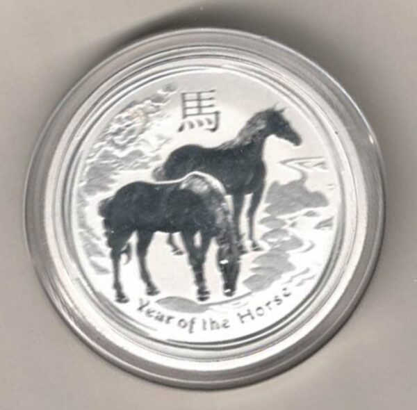 2014 Silver Australia Half Ounce Year Of The Horse . This coin contains half an ounce of fine silver. All of our silver coins are in stock.