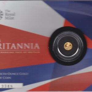 2015 Gold Proof Fortieth Ounce Britannia coin featuring Queen Elizabeth II on the Obverse. The Reverse features the image of Britannia in profile.