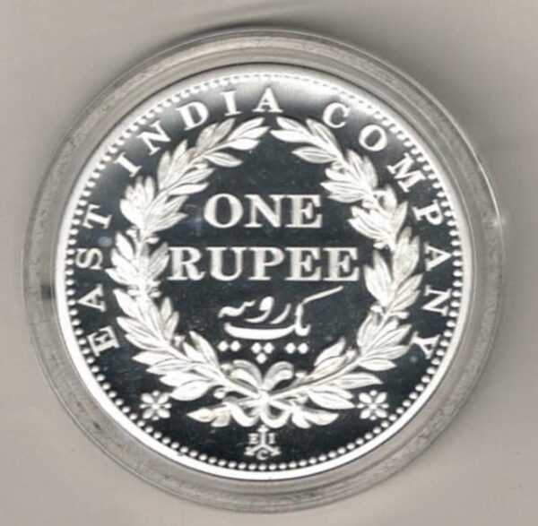 2019 Saint Helena .999 Silver Proof One Ounce One Rupee Coin . This coin has Elizabeth II on the obverse side of the coin