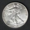 2020 Silver USA One Ounce Eagle. The liberty is on the obverse, The eagle is on the reverse. The coin contains one ounce of 999 fine silver.