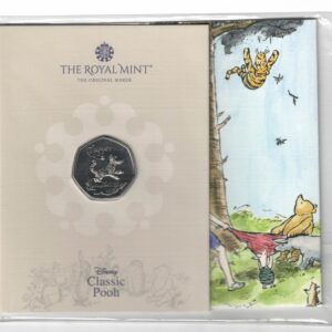 2021 Fifty Pence Classic Pooh Tigger. Cupro nickel coin featuring Queen Elizabeth II on the Obverse. The Reverse features Tigger.