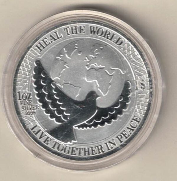 2022 Cook Islands Silver One Ounce Heal The World. The coin contains one ounce of 9999 fine silver . All of our silver coins are in stock.