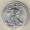 2022 Silver USA One Ounce Eagle. The liberty is on the obverse, The eagle is on the reverse. The coin contains one ounce of 999 fine silver.