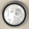 2023 Silver Korean One Ounce Tiger. This coin contains one ounce of 999 fine silver. This coin features a young Korean Tiger.