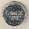 Silver One Ounce Scottsdale Tombstone. This round does feature the Scottsdale silver logo. The round contains one ounce of .999 fine silver