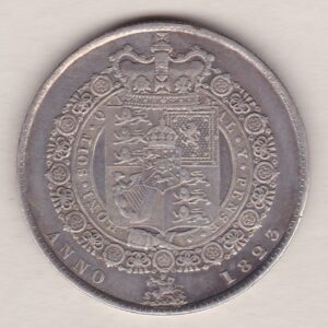 1823 Silver Halfcrown coin with King George IV on the Obverse. The reverse features the second crowned and Gartered shield of arms.