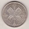 1931 Silver Florin coin. The portrait of King George V on the Obverse. The cruciform crowned sceptres around central G on the reverse.