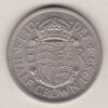 1959 Cupro Nickel Halfcrown featuring the laureate bust of Queen Elizabeth II on the Obverse. A crowned shield, denomination and date below on the Reverse.