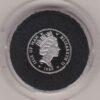 1986 Platinum Proof Tenth Ounce Isle Of Man Noble Coin. The coin features Queen Elizabeth II on the obverse and a Viking boat on the reverse.