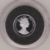 1990 Platinum Proof Tenth Ounce Isle Of Man Noble Coin. The coin features Queen Elizabeth II on the obverse and a Viking boat on the reverse.