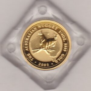 2002 Gold Australia Quarter Ounce Kangaroo coin. This investment gold coin features Queen Elizabeth II on the Obverse. The kangaroos on the Reverse.