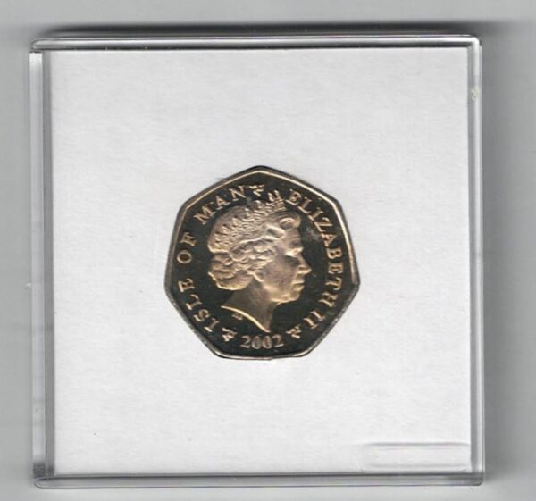 2002 Isle Of Man Christmas Fifty Pence Coin - Image 2