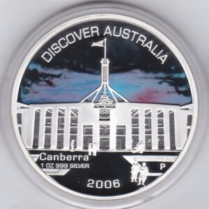 2006 Australia Proof Combination Set. These three coins come in the original wooden box with outer card presentation box.