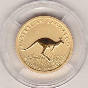 2008 Gold Australia Tenth Ounce coin. This gold coin features Queen Elizabeth II on the Obverse. The kangaroo on the Reverse.