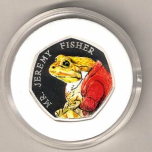 2017 Silver Proof Fifty Pence Coin Jeremy Fisher. This coin comes in the original box with certificate as issued by the royal mint.