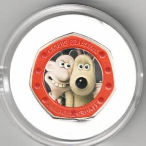 2019 Silver Proof Fifty Pence Coin Wallace & Gromit. This coin comes in the original box with certificate as issued by the royal mint.