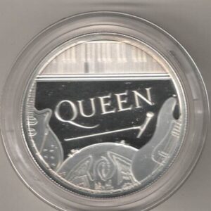 2020 Two Ounce Silver Coin Royal Mint Queen. This coin was issued as part of the Music Legends series by the Royal Mint United Kingdom.