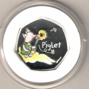 2020 Standard Silver Proof Fifty Pence Classic Pooh Piglet This silver fifty pence coin comes as issued with box and certificate.