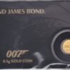 2020 Tuvalu Gold 0.5 Gram coin. 007 James Bond. This coin comes sealed in the card presentation packet with certification.