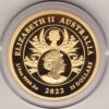 2022 Gold Proof Australia Quarter Ounce coin. The coin was issued to celebrate the Queen's Platinum Jubilee. Boxed with certificate.