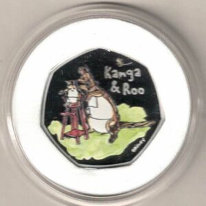 2022 Standard Silver Proof Fifty Pence Kanga & Roo This silver fifty pence coin comes as issued with box and certificate.