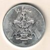 2023 Silver St Lucia One Ounce Two Dollar. This coin contains one ounce of .999 fine silver. This coin features The coat of arms.