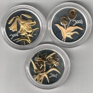 2002/ 2003 & 2004 Canada Silver Proof 50 Cents Coins. Each coin in this listing is .925 silver. These coins feature Queen Elizabeth II.