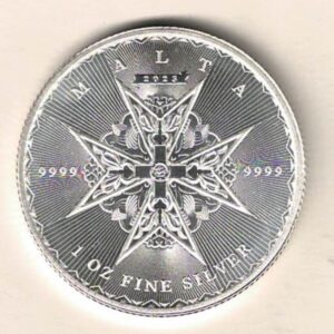 2023 Malta Silver One Ounce 5 Euro Coin This coin contains one ounce of .999 fine silver. This coin does features Malta Crest.