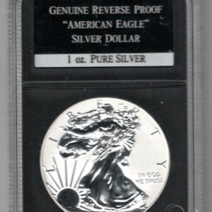 Slabbed 2013 W Silver USA One Ounce Eagle Reverse Proof. The liberty is on the obverse, The eagle is on the reverse. All coins are instock.