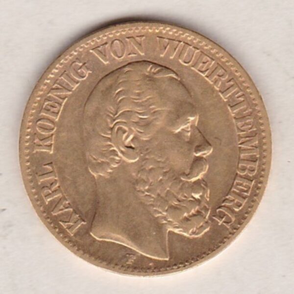 1873 F Germany Gold Ten Mark - Image 2