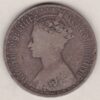 1874 Silver Gothic Florin Coin. The Obverse features a crowned bust of Queen Victoria. The Reverse features a shield with denomination.