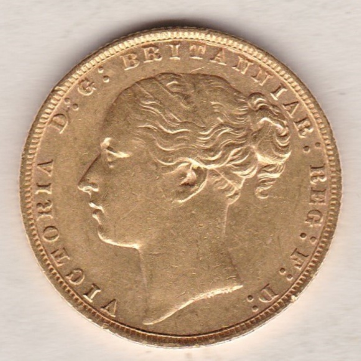 1878 Gold Sovereign Coin - Victoria Young Head - Image 2