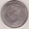 1884 Silver Gothic Florin Coin. The Obverse features a crowned bust of Queen Victoria. The Reverse features a shield with denomination.